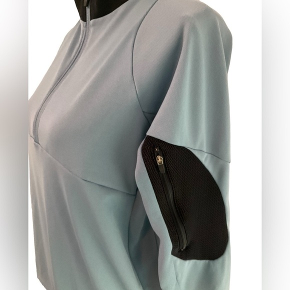 Pearl Izumi 1/2 Zip Pullover Jacket Blue Gray Size Large Arm Pocket - Picture 6 of 14
